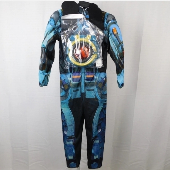 NWT Apex Legends Pathfinder Deluxe Kid's Muscle Halloween Costume Medium 7-8 New - Picture 4 of 11